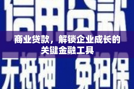 田尾商业贷款，解锁企业成长的关键金融工具