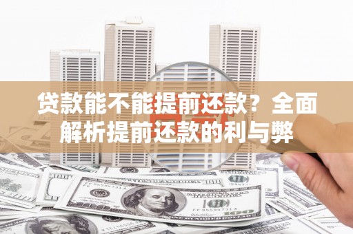 田尾贷款能不能提前还款？全面解析提前还款的利与弊