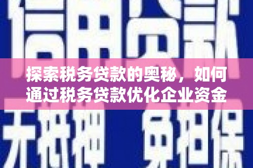 田尾探索税务贷款的奥秘，如何通过税务贷款优化企业资金流