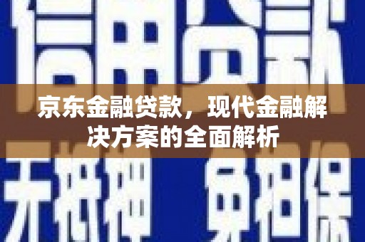 田尾京东金融贷款，现代金融解决方案的全面解析