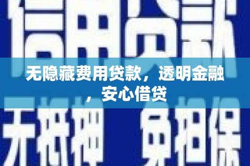 田尾无隐藏费用贷款，透明金融，安心借贷