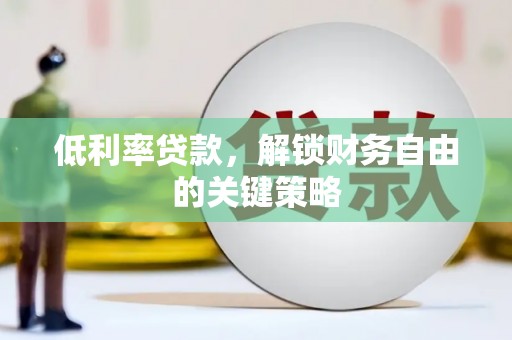田尾低利率贷款，解锁财务自由的关键策略