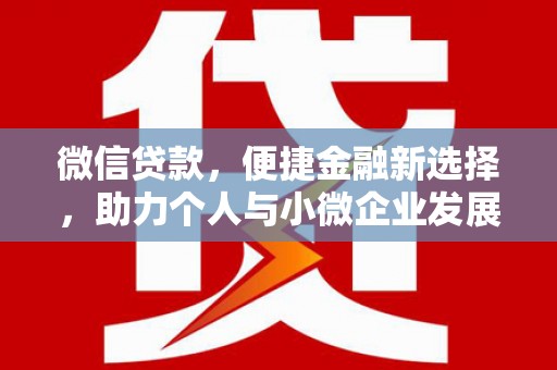 田尾微信贷款，便捷金融新选择，助力个人与小微企业发展