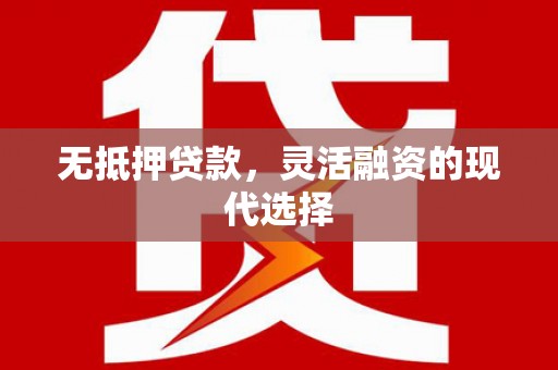 田尾无抵押贷款，灵活融资的现代选择
