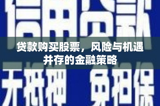 田尾贷款购买股票，风险与机遇并存的金融策略